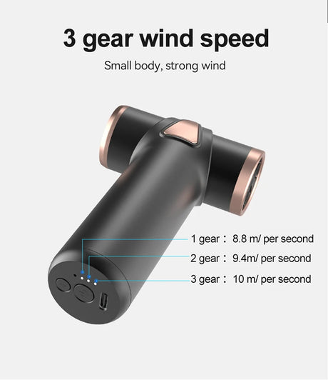 Portable Hair Dryer USB Powered for Outdoor Activities Travel, Camping, Fishing, Biking, Running, Hiking, Hunting Trips
