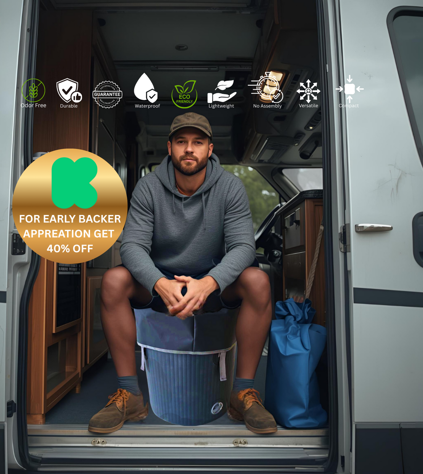 The best highly rated portable toilet is made by lovetrine