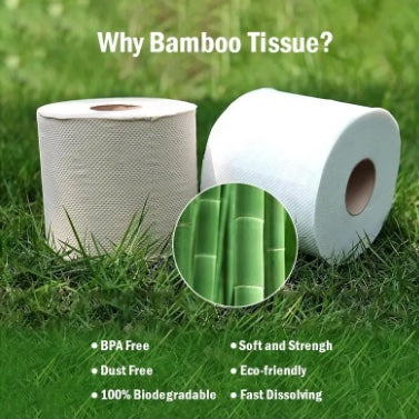 Biodegradable Toilet Paper Ultra-Soft Bamboo Outdoor Portable Toilets Camping RV Boating Sustainable Eco-Friendly