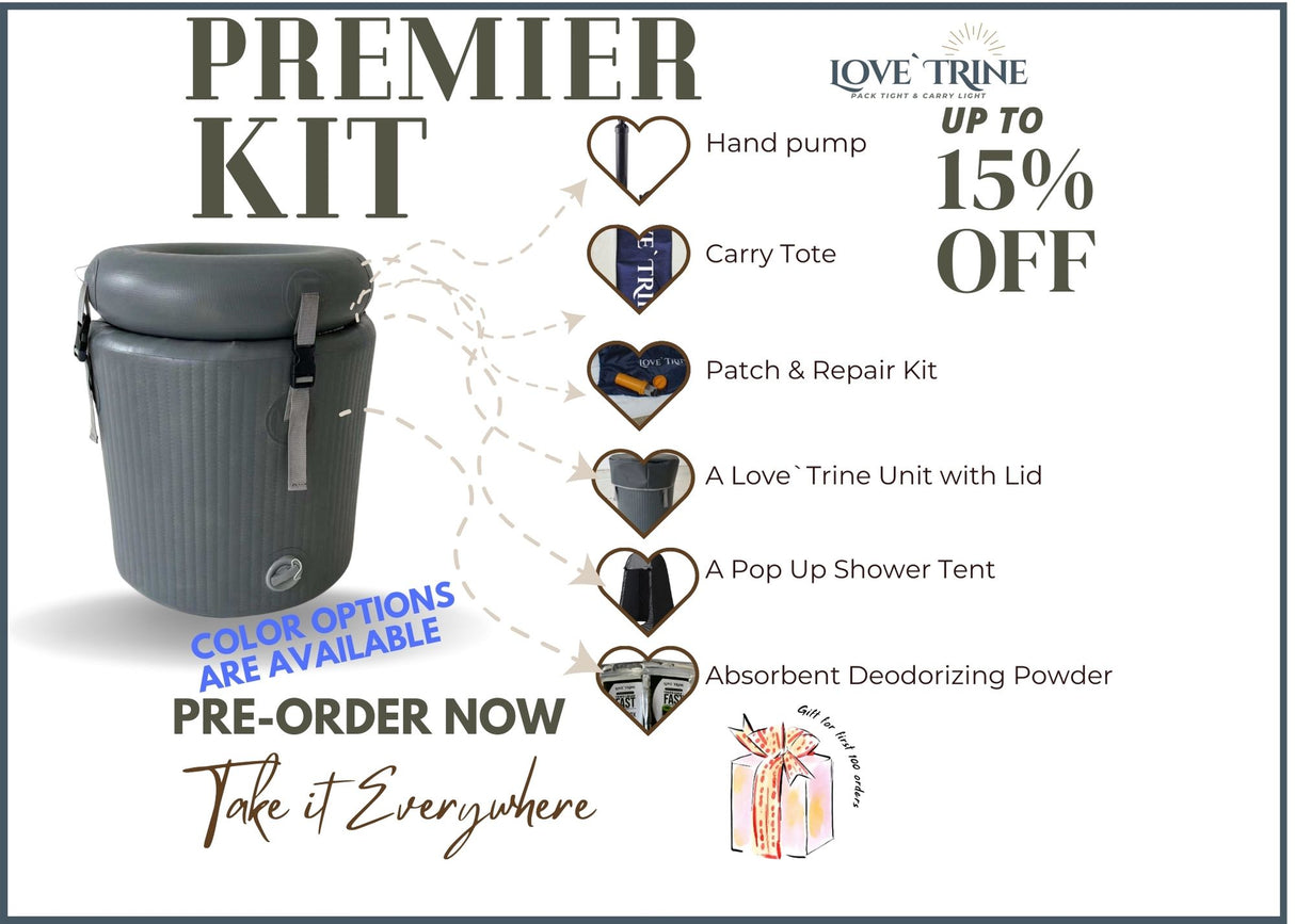 Premium Package - Love`Trine Lightweight Portable Toilet Special 15% Off