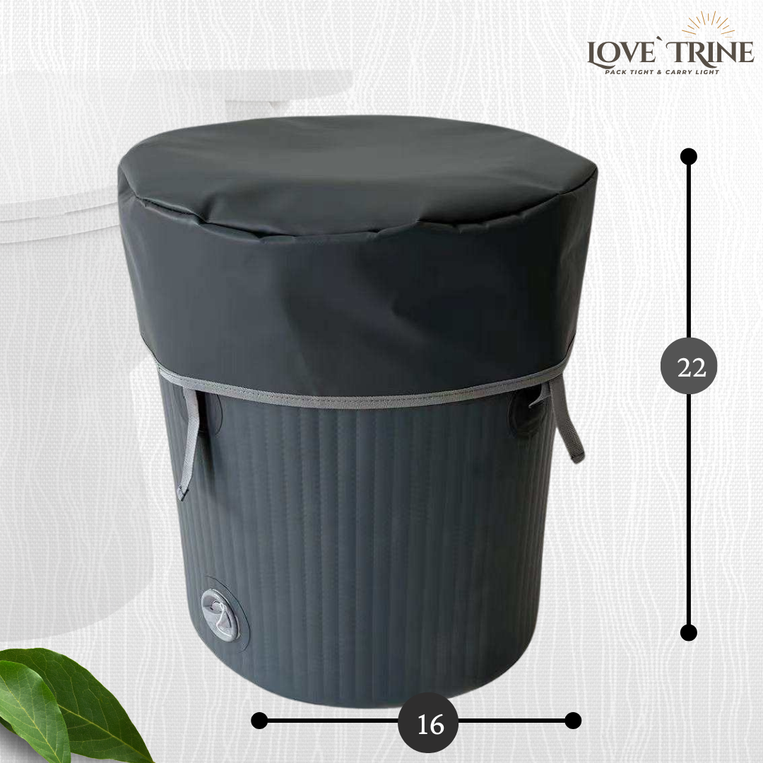 Compost Friendly l LIGHTWEIGHT COMPACT INSTANT HEAVY DUTY FULL SIZE PORTABLE TOILET WATERPROOF comes with Carry Bag, Repair Kit, High Pressure Air Pump NO ASSEMBLY INDOOR OUTDOOR CAMPING FISHING FUN