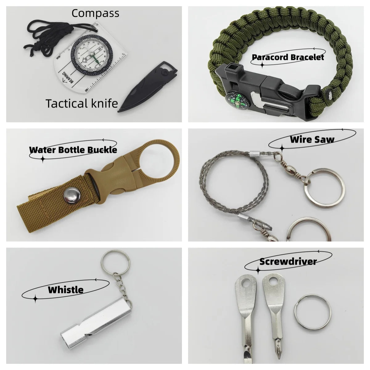 15 in 1 Survival Gear and Equipment Bug Out Bag