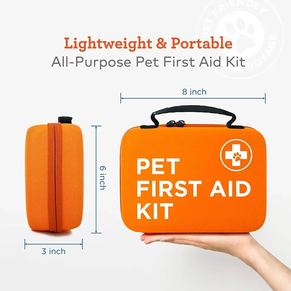 Pet First Aid Kit - Survival Emergency Kit for Cats & Dogs - Outdoor Camping - Pet First Aid