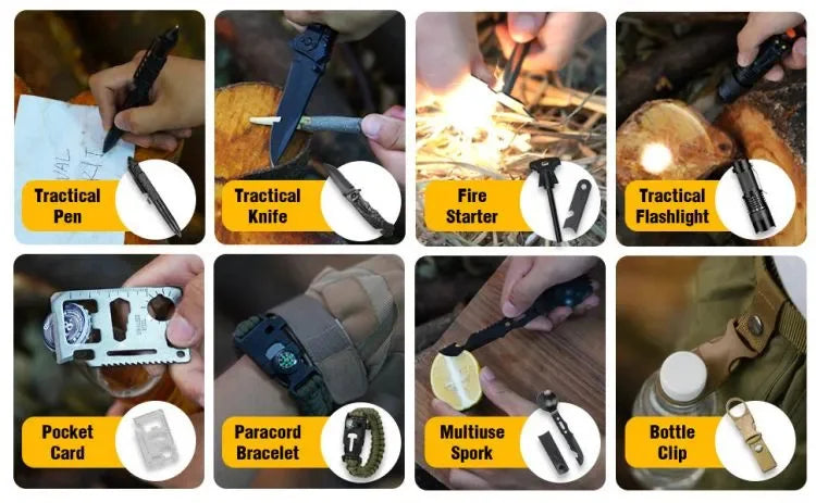 15 in 1 Survival Gear and Equipment Bug Out Bag