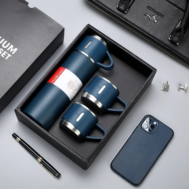 Stainless Steel Vacuum Flask Thermos Mug Gift Set