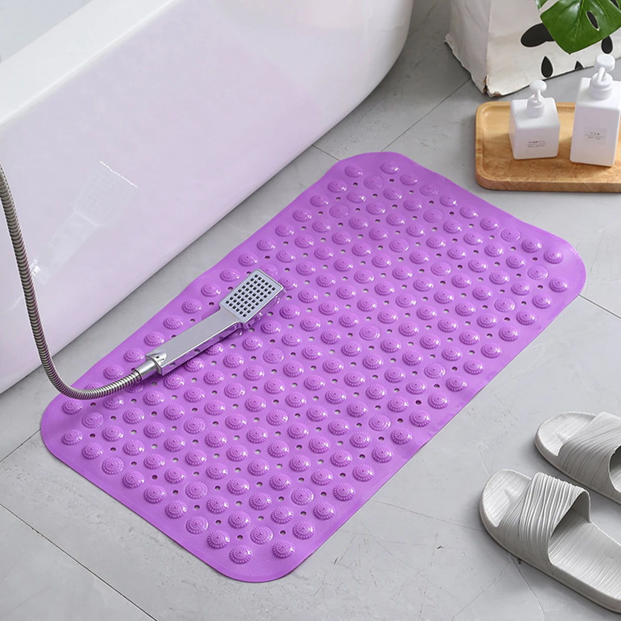 Washable Anti Slip Bath Mats Indoor Outdoor Use Bathroom Camp Toilet