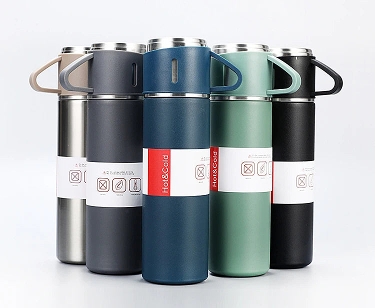 Stainless Steel Vacuum Flask Thermos Mug Gift Set