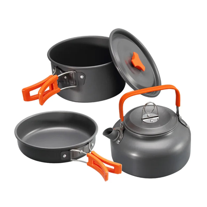 Outdoor Cookware Set Compact Hiking Cookware Camping Cooking Set Backpack Camping Pot And Pans Set