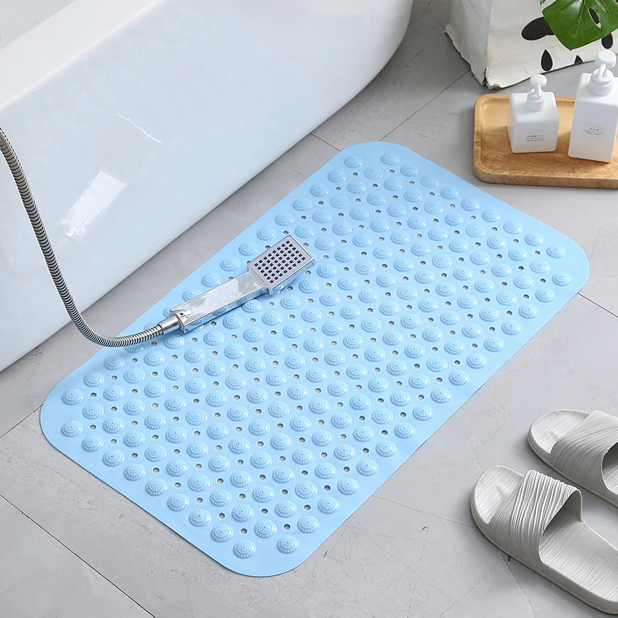 Washable Anti Slip Bath Mats Indoor Outdoor Use Bathroom Camp Toilet