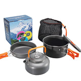 Outdoor Cookware Set Compact Hiking Cookware Camping Cooking Set Backpack Camping Pot And Pans Set