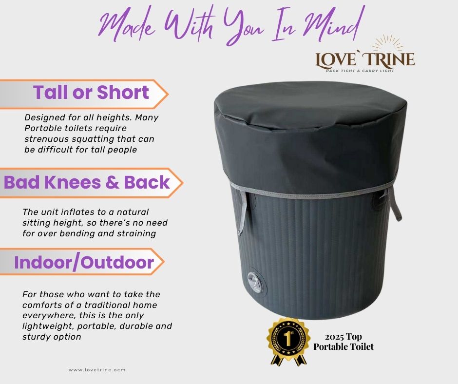 LoveTrine Portable Composting Toilets Camping Human Manure Outdoor Bedside